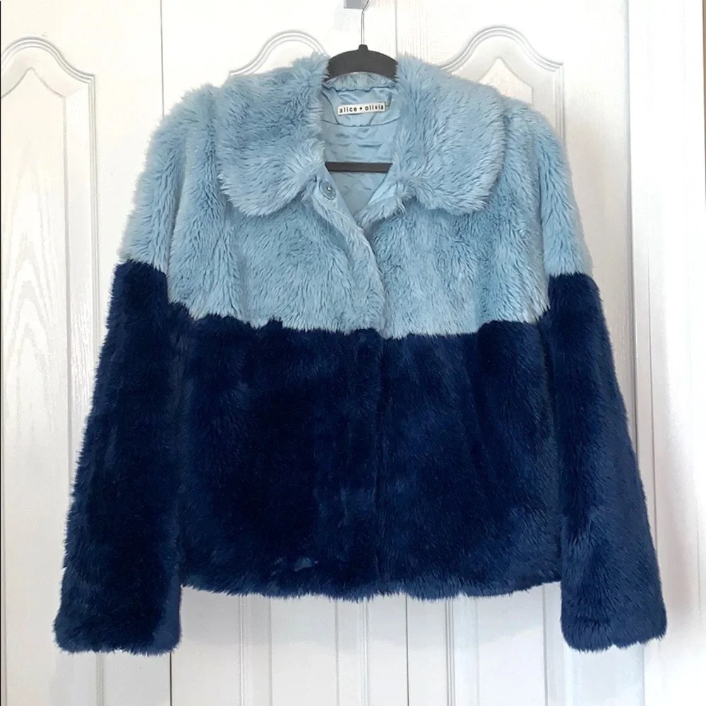 Alice + Olivia Damaris Faux Fur Jacket Copy - Picture 6 of 8